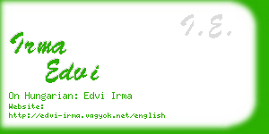 irma edvi business card